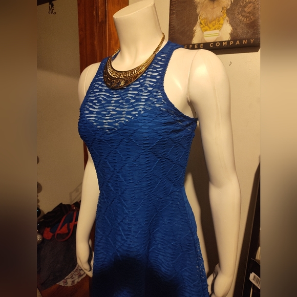 Material Girl Brand Sleeveless Blue Dress (M) - Picture 6 of 8